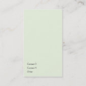 Carte De Visite Verticale simple verte - affaires (Dos)