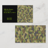 Carte De Visite Verts et bruns de Camo (Devant / Derrière)