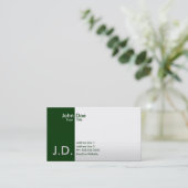 Carte De Visite verts professionnels (Debout devant)