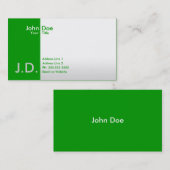 Carte De Visite verts professionnels (Devant / Derrière)