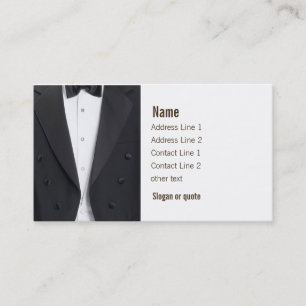 Carte De Visite Veste de smoking et cravate d'arc