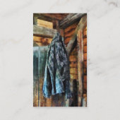 Carte De Visite Veste Denim bleu en Cabine (Dos)