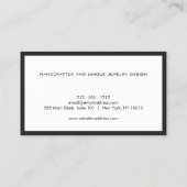 Carte De Visite Vestiaire moderne Logo Boutique de luxe Classic (Dos)