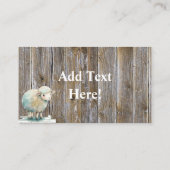 Carte De Visite Vestige de mouton Herbe de mouton Agneau de bébé (Dos)