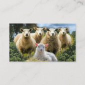 Carte De Visite Vestige de mouton Herbe de mouton Agneau de bébé (Devant)