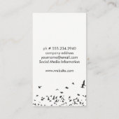Carte De Visite Vestiges d'oiseaux (Dos)
