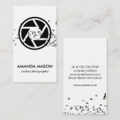 Carte De Visite Vestiges d'oiseaux | Lentilles de caméra (Devant / Derrière)