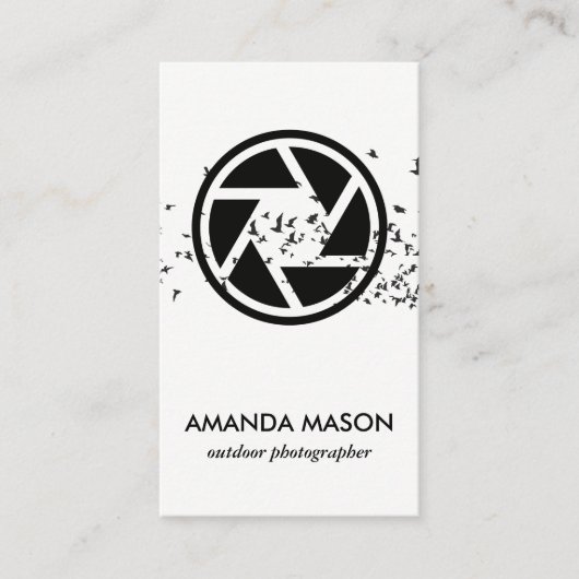 Carte De Visite Vestiges d'oiseaux | Lentilles de caméra (Devant)