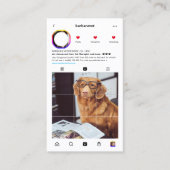 Carte De Visite VET Vétérinaire moderne Instagram Blanc (Devant)