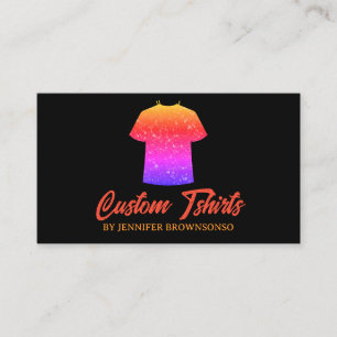 Carte De Visite Vêtement de vêtements de T-shirt coloré métallisé