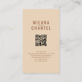 Carte De Visite Vêtement fait main en patchwork de quilt marron (Dos)