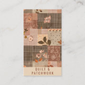 Carte De Visite Vêtement fait main en patchwork de quilt marron (Devant)