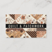 Carte De Visite Vêtement fait main en patchwork de quilt marron (Devant)