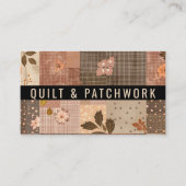 Carte De Visite Vêtement fait main en patchwork de quilt marron (Devant)