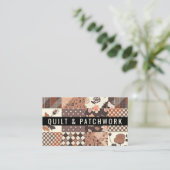 Carte De Visite Vêtement fait main en patchwork de quilt marron (Debout devant)