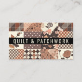 Carte De Visite Vêtement fait main en patchwork de quilt marron (Devant)
