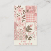 Carte De Visite Vêtement fait main en patchwork de quilt rose  (Devant)