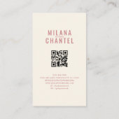 Carte De Visite Vêtement fait main en patchwork de quilt rose (Dos)