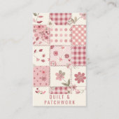 Carte De Visite Vêtement fait main en patchwork de quilt rose (Devant)
