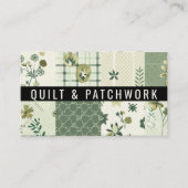 Carte De Visite Vêtement fait main en patchwork de quilt vert (Devant)