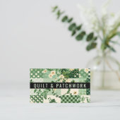 Carte De Visite Vêtement fait main en patchwork de quilt vert (Debout devant)