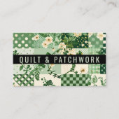 Carte De Visite Vêtement fait main en patchwork de quilt vert (Devant)