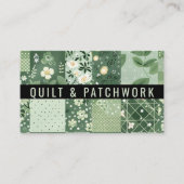 Carte De Visite Vêtement fait main en patchwork de quilt vert (Devant)