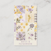 Carte De Visite Vêtement fait main en patchwork jaune lilas  (Devant)