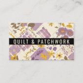 Carte De Visite Vêtement fait main en patchwork jaune lilas (Devant)