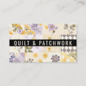 Carte De Visite Vêtement fait main en patchwork jaune lilas (Devant)