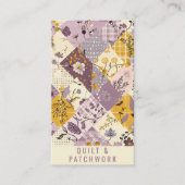 Carte De Visite Vêtement fait main en patchwork jaune lilas (Devant)
