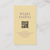 Carte De Visite Vêtement fait main en patchwork jaune lilas (Dos)