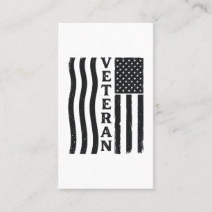 Carte De Visite Vêtement vétéran américain drapeau vintage vecteur