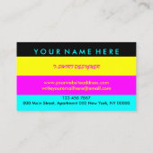 Carte De Visite Vêtements Boutique Imprimer sur demande Boutique (Dos)