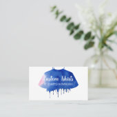 Carte De Visite Vêtements Chemise Rose Bleu (Debout devant)