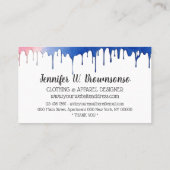 Carte De Visite Vêtements Chemise Rose Bleu (Dos)