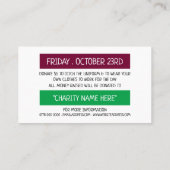 Carte De Visite Vêtements Conception, Jour de Robe Décontractée co (Dos)