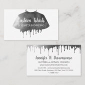 Carte De Visite Vêtements de chemise à séchoir gris (Devant / Derrière)