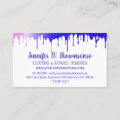 Carte De Visite Vêtements de chemise bleu rose à goutte (Dos)