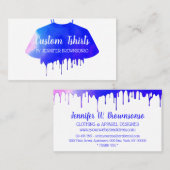 Carte De Visite Vêtements de chemise bleu rose à goutte (Devant / Derrière)