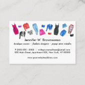 Carte De Visite Vêtements de mode robe Boutique magasin détaillant (Dos)