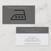 Carte De Visite Vêtements De Repassage Moderne Service De Blanchis (Devant / Derrière)