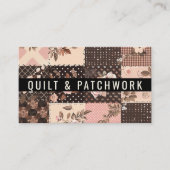 Carte De Visite Vêtements faits main en patchwork marron rose (Devant)