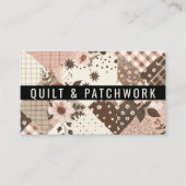 Carte De Visite Vêtements faits main en patchwork marron rose (Devant)
