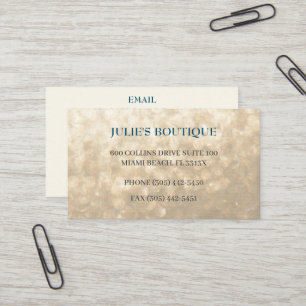 Carte De Visite Vêtements Iridescente Gold Boutique Concession