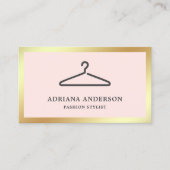 Carte De Visite Vêtements Noirs Roses Noirs Noir Noir Noir Blush F (Devant)