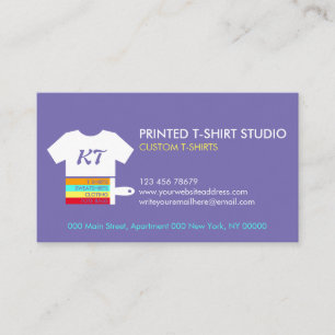 Carte De Visite Vêtements Sacs T-Shirts Personnalisés Violets