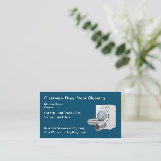 Carte De Visite Vêtements Sèche-Vêtements Nettoyage des vélos Serv (Debout devant)