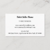 Carte De Visite Vêtements Vinyle de transfert de chaleur sur le ma (Dos)