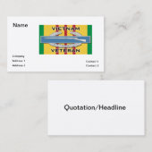 Carte De Visite Vétéran de CIB Vietnam (Devant / Derrière)